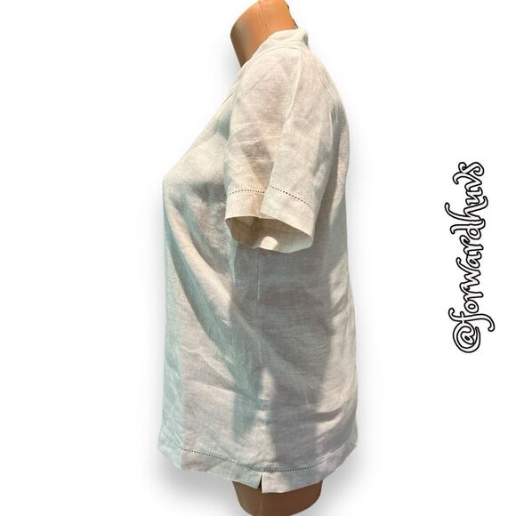 Talbots 100% Irish Linen Shirt Size 6 - Picture 5 of 13